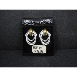 Western Earrings Circle Y of Yoakum Vintage Dead Stock